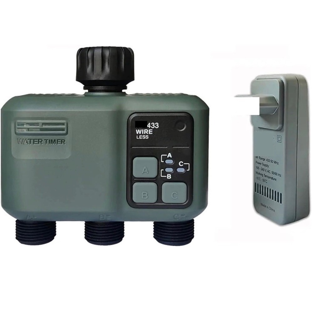 3-Zone Green WiFi Hose Timer RF433 Sub-GHz Gateway Smart Irrigation